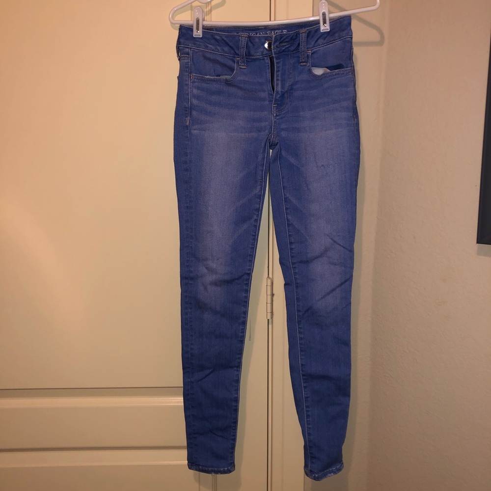 American Eagle Denim jeggings- mid wash